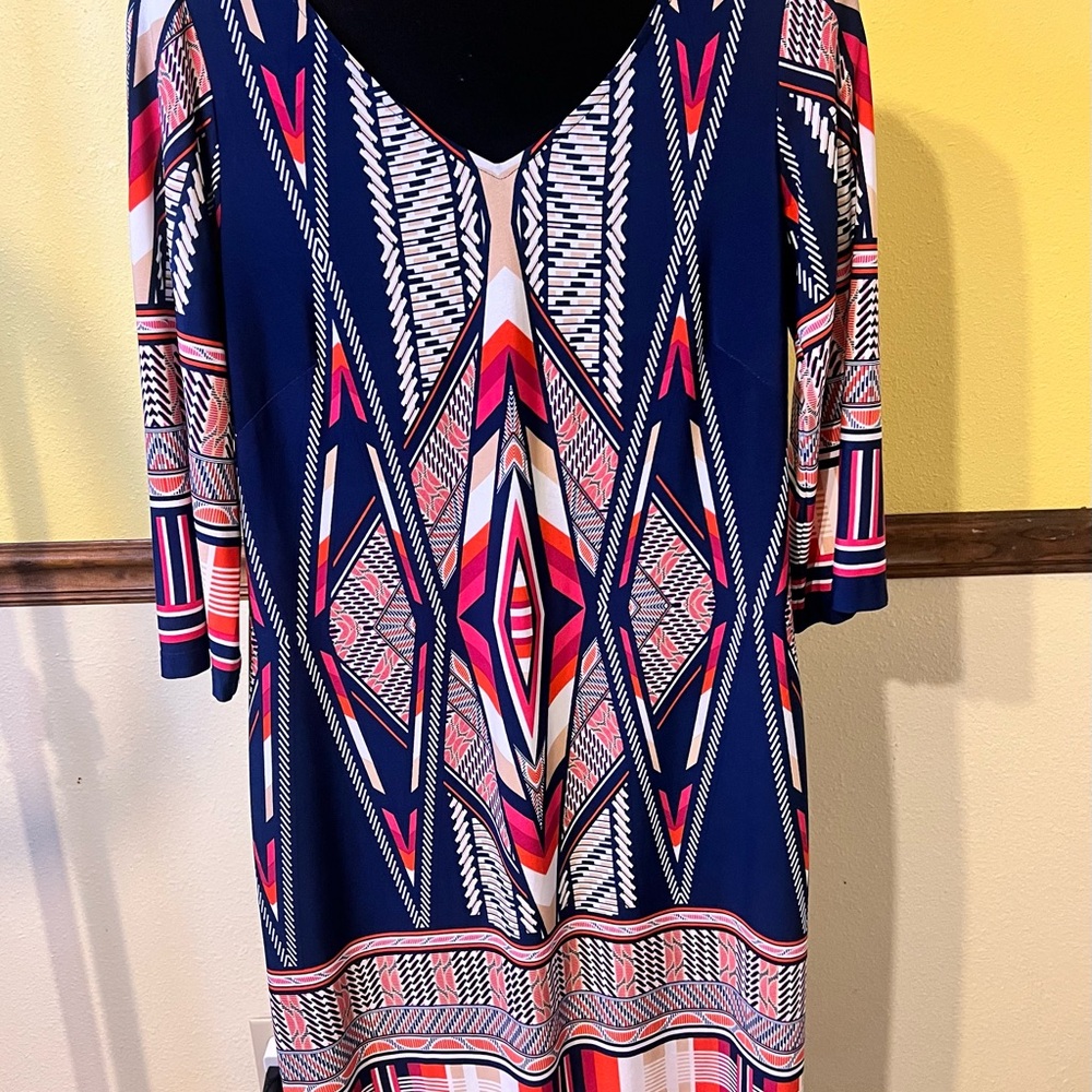 Ronni Nicole Navy and Pink Dress